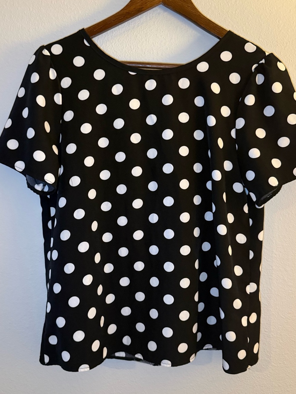 Girls Black Polka Dot Blouse